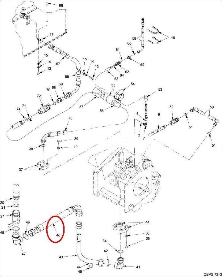 (1EA) CBPS M8E1 TRUCK 17-2-0556-1 NONMETALLIC HOSE ASSEMBLY 4720-01-486-6420