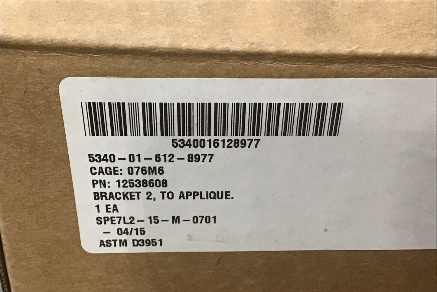 NEW MILITARY MRAP BAE SYSTEMS 12538608 MOUNTING BRACKET, ANGLE 5340-01-612-8977