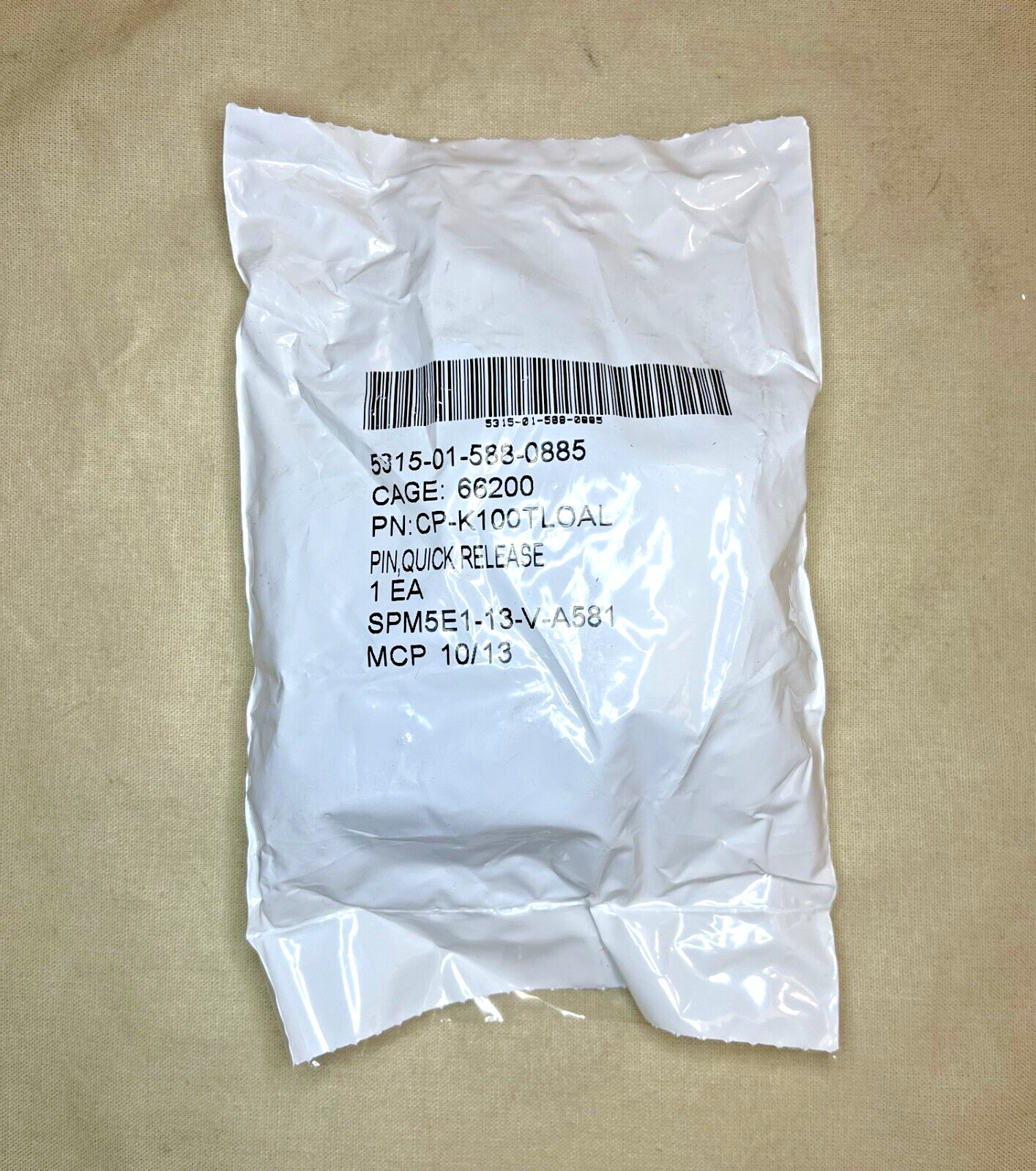MRAP M-ATV CP-K100TLOAL QUICK RELEASE PIN, PULL .50 X .56 ALUM BARREL 3842056
