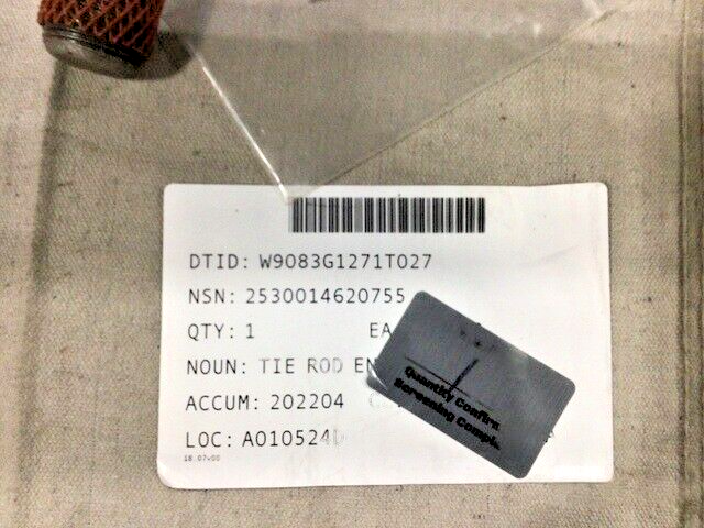 LMTV FMTV P-12877-KL0 STEERING TIE ROD END FMTV/LMTV 2530-01-462-0755