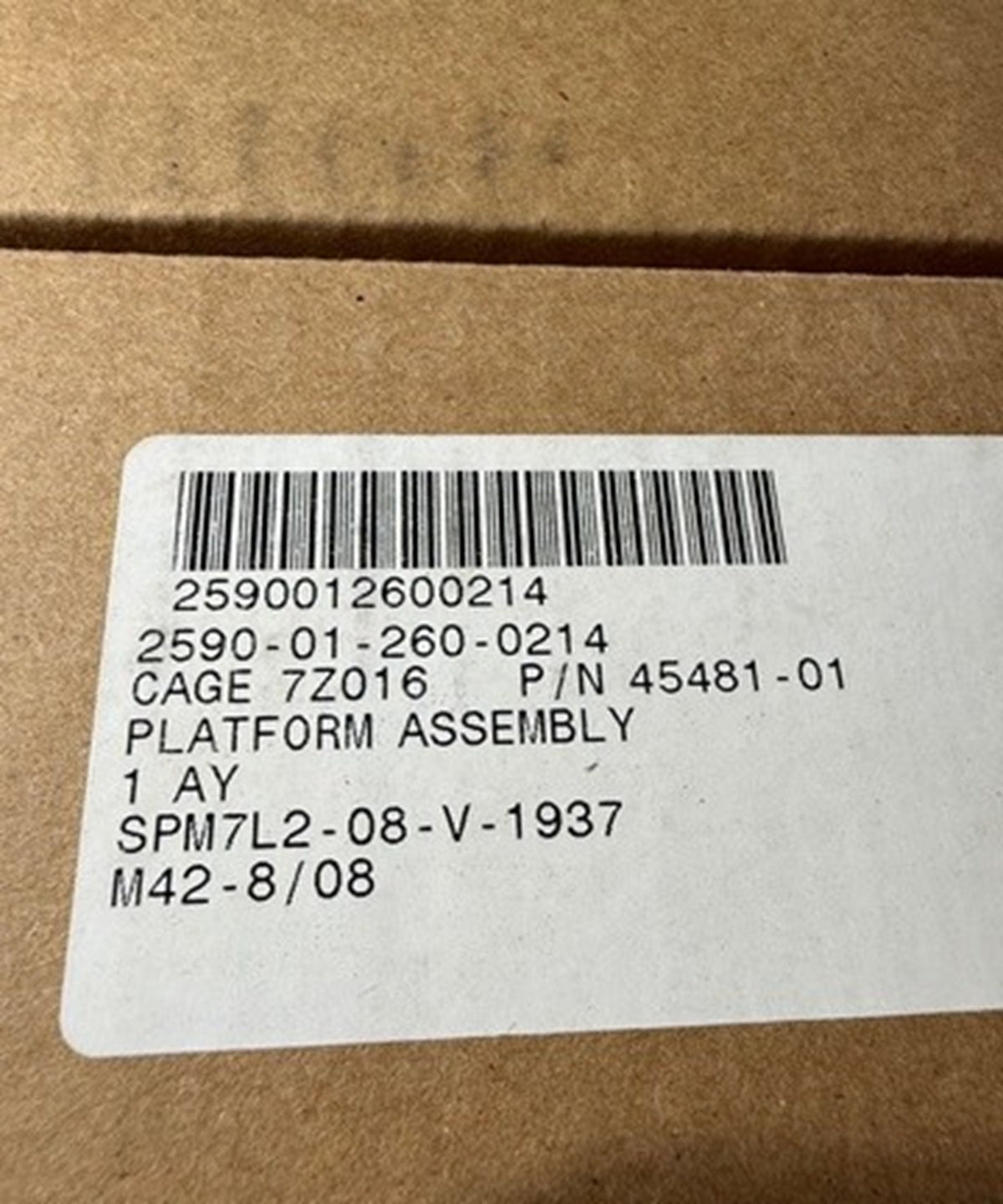 Platform Assembly 45481-01 NSN 2590-01-260-0214 - photo 4