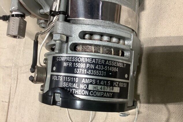 RAYTHEON 8355331 COMPRESSOR/HEATER ASSEMBLY AIR COMPRESSOR NRP 4310-01-617-8005