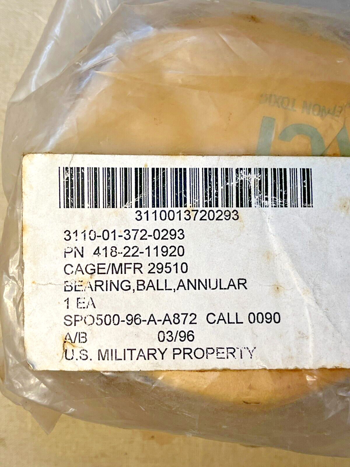 KOYO 32309CR-N SINGLE TAPPER ANNULAR BALL BEARING 418-22-11820 3110-01-372-0293