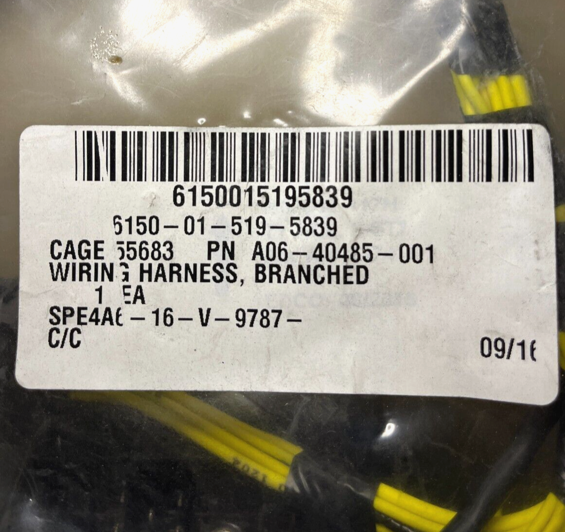 NEW DAIMLER TRUCK A06-40485-001 BRANCHED WIRING HARNESS 6150-01-519-5839