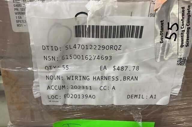 MRAP MMPV BAE SYSTEMS 12538628 WIRING HARNESS RAMP SAFETY 1W114 6150-01-627-4693