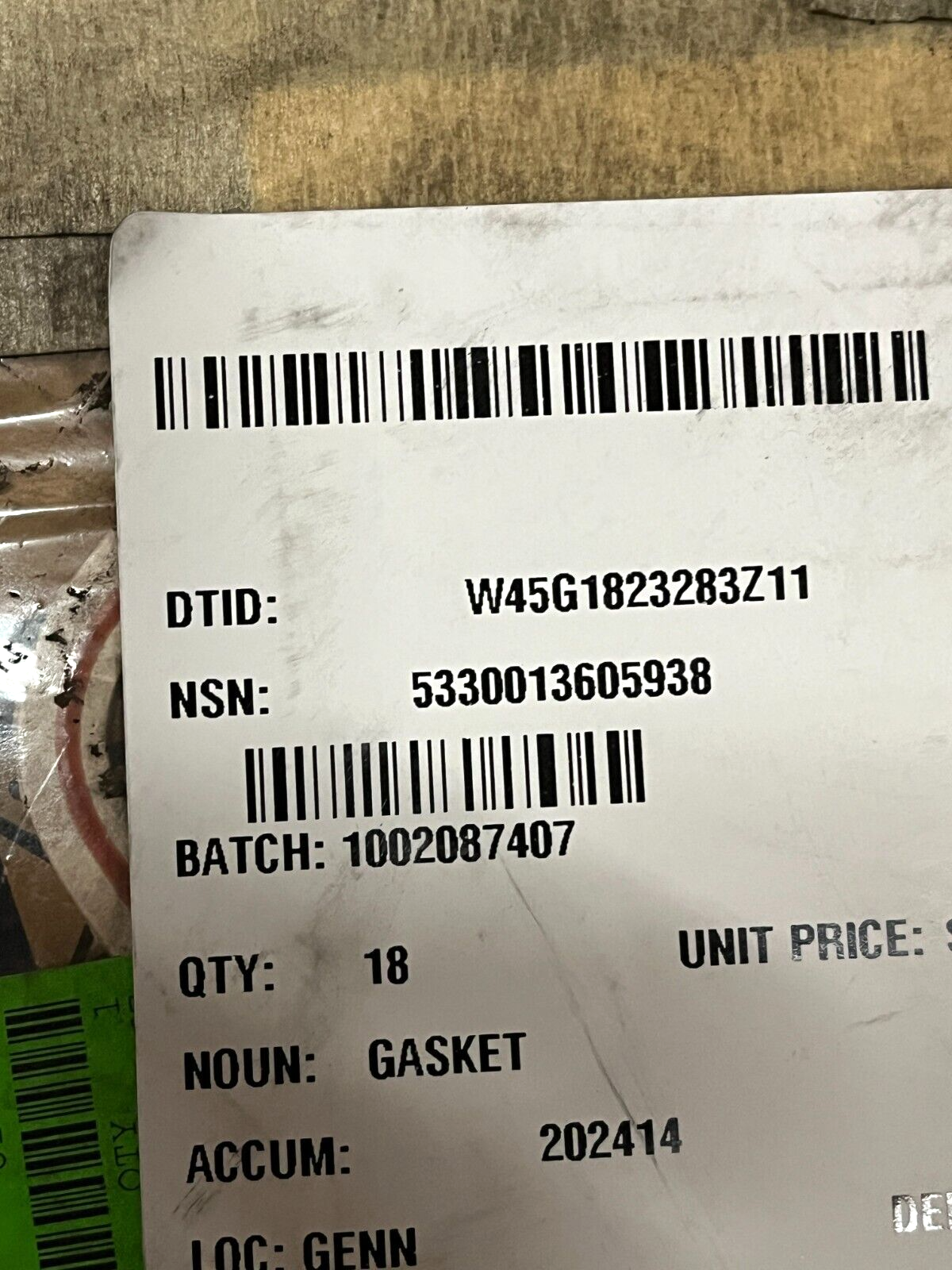 MRAP FMTV LMTV CAT CATERPILLAR 7E-9817 GASKET 179-9360 5330-01-360-5938