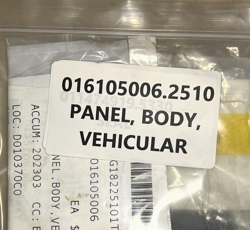 HMMWV HUMMER H1 12480844 CLOSE OUT ROOF LH REAR 2510-01-610-5006 NOS