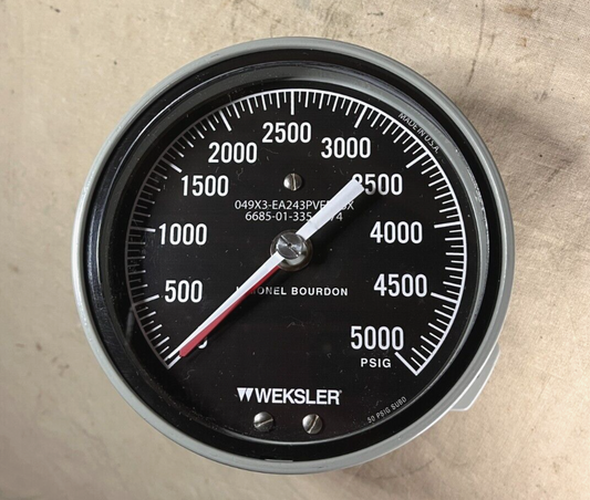 Weksler EA243PVF-RBBX 4-1/2" Dial Indicating Pressure Gage 6685-01-335-5774