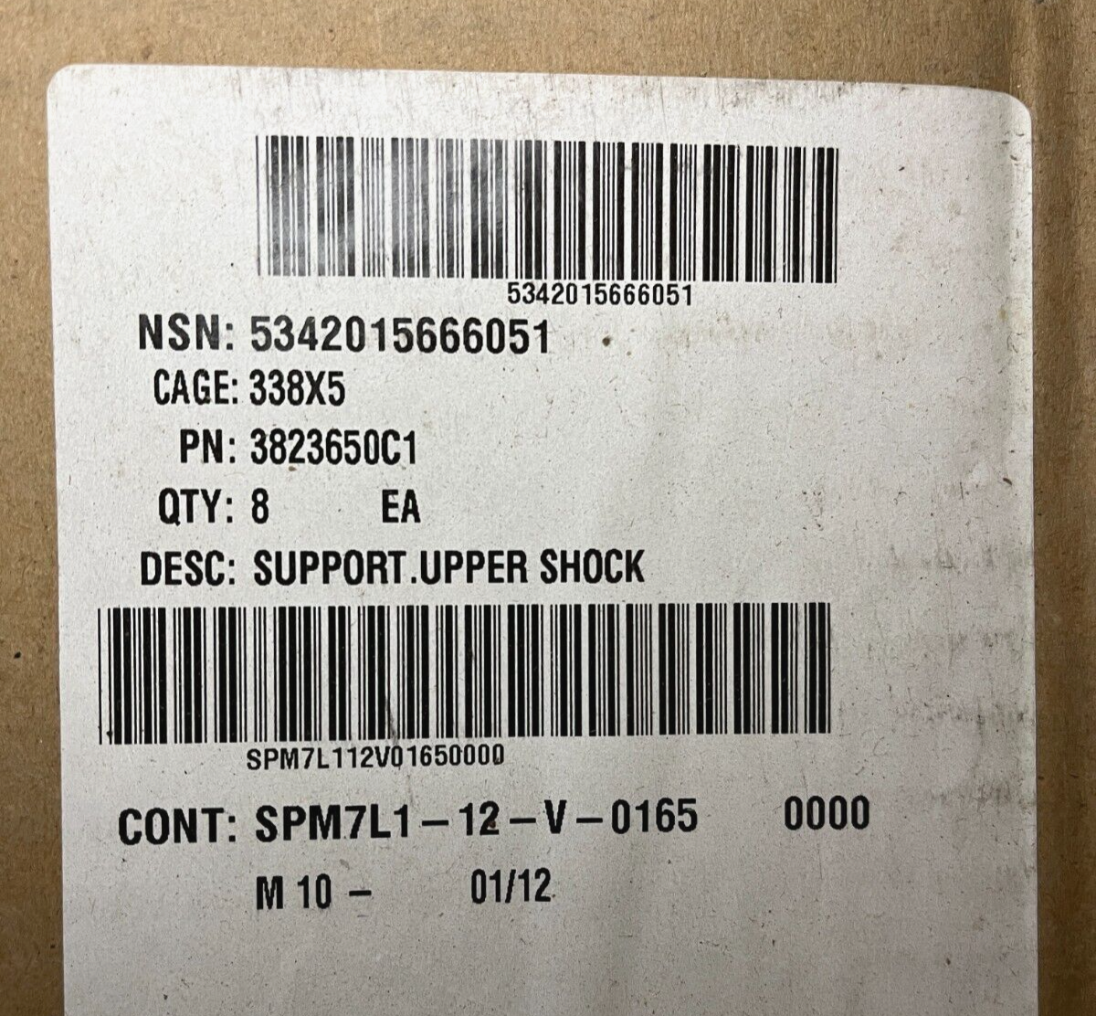 MILITARY MRAP-MRV 3823650C1 UPPER SHOCK SUPPORT MTG 23K 4X 5340-01-566-6051 NOS