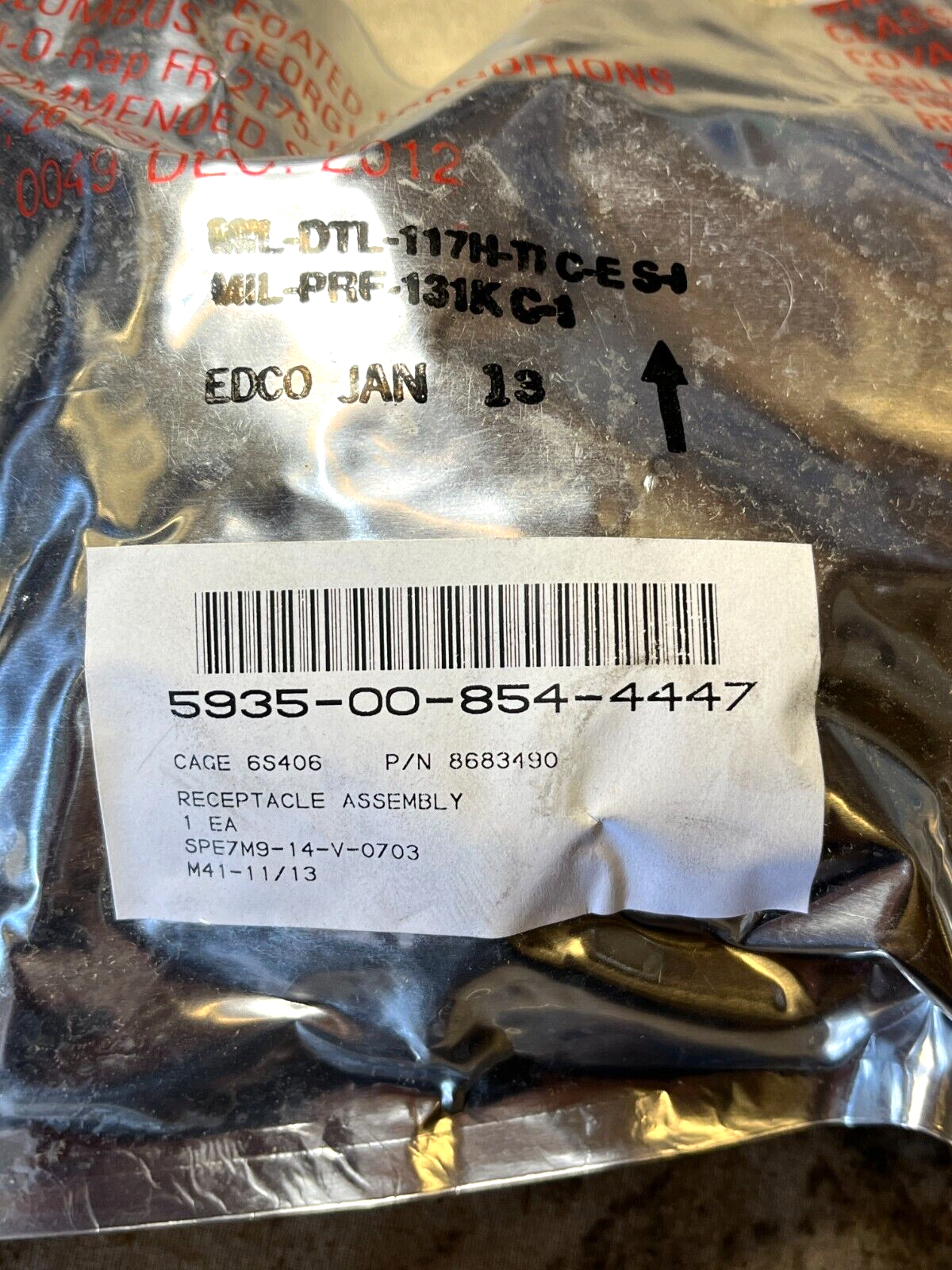 PRESTOLITE ELECTRIC M13486/1-5 RECEPTACLE ASSEMBLY 8683490 5935-00-854-4447