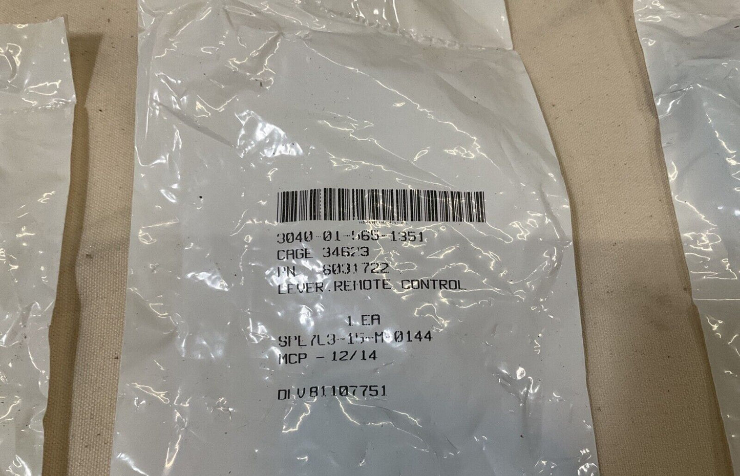 HMMWV AM GENERAL 6031722 REMOTE CONTROL LEVER, LATCH UPR LH 3040-01-565-1351