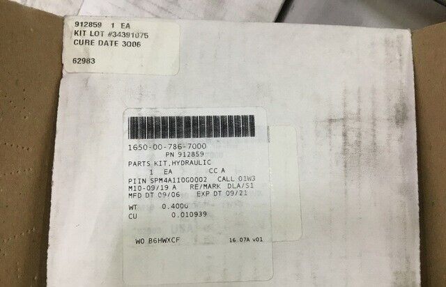 NEW EATON 912859 1650 AIRCRAFT HYDRAULIC MOTOR PARTS KIT 1650-00-786-7000