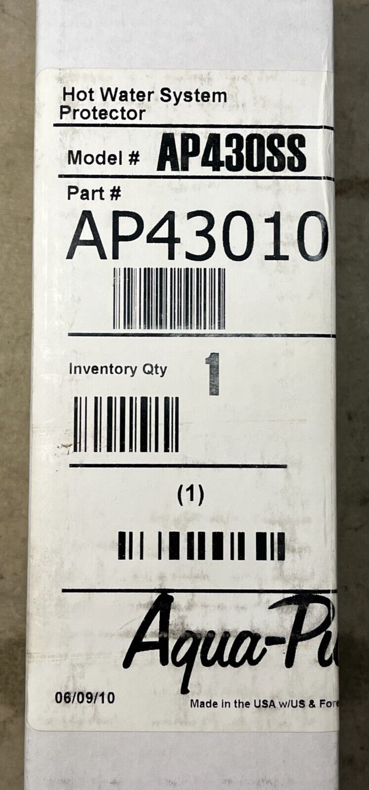 3M AQUA-PURE AP430SS AP43010 WHOLE HOUSE SCALE INHIBITION WATER TREATMENT