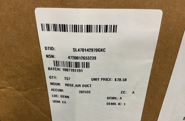 Air Duct Hose 1/4-TON NSN 4720-01-265-3239 - photo 4