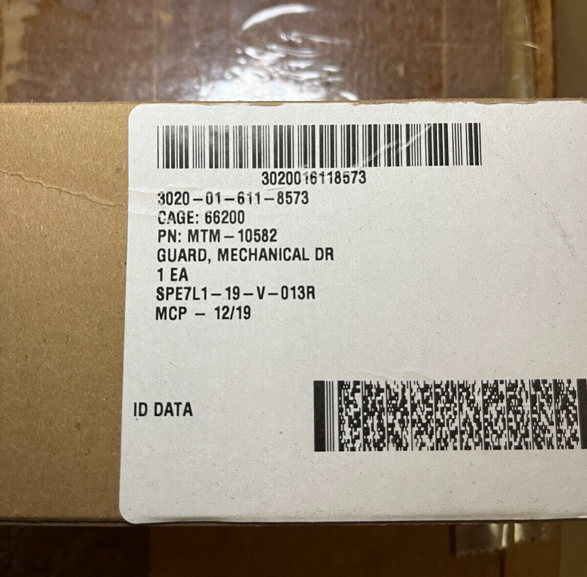 USGI MILITARY MECHANICAL RSA GUARD DRIVE MTM-10582 12522215 3020-01-611-8573