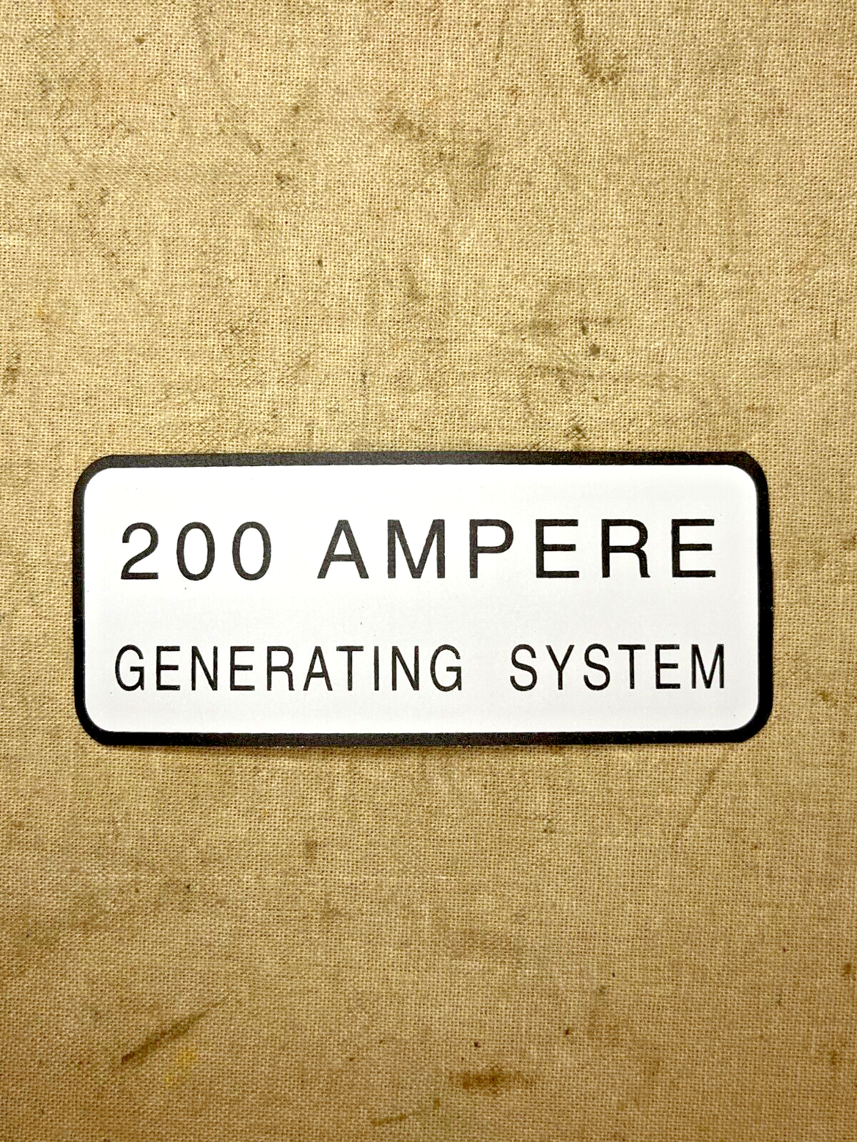 MILITARY M548, M548A1 6 TON 3M 12349597 IDENTIFICATION MARKER 7690-01-232-8120