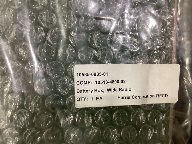 GENUINE HARRIS 10513-4800-02 WIDE RADIO BATTERY BOX NSN 6160-01-468-0685