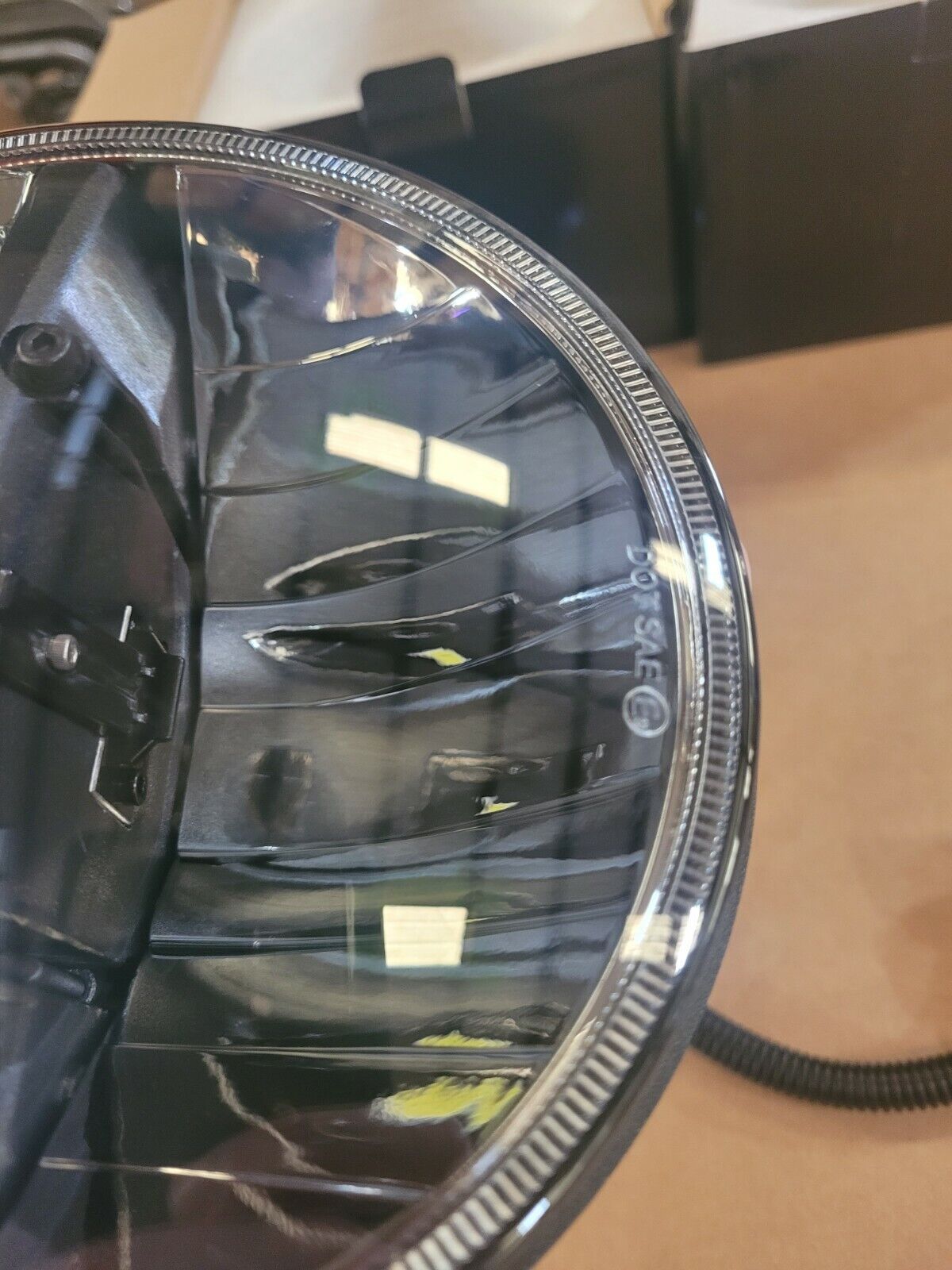 (2) HMMWV M35A2 M923A2 M998 M151 7 INCH ROUND LED HEADLIGHTS 1 PAIR 24v