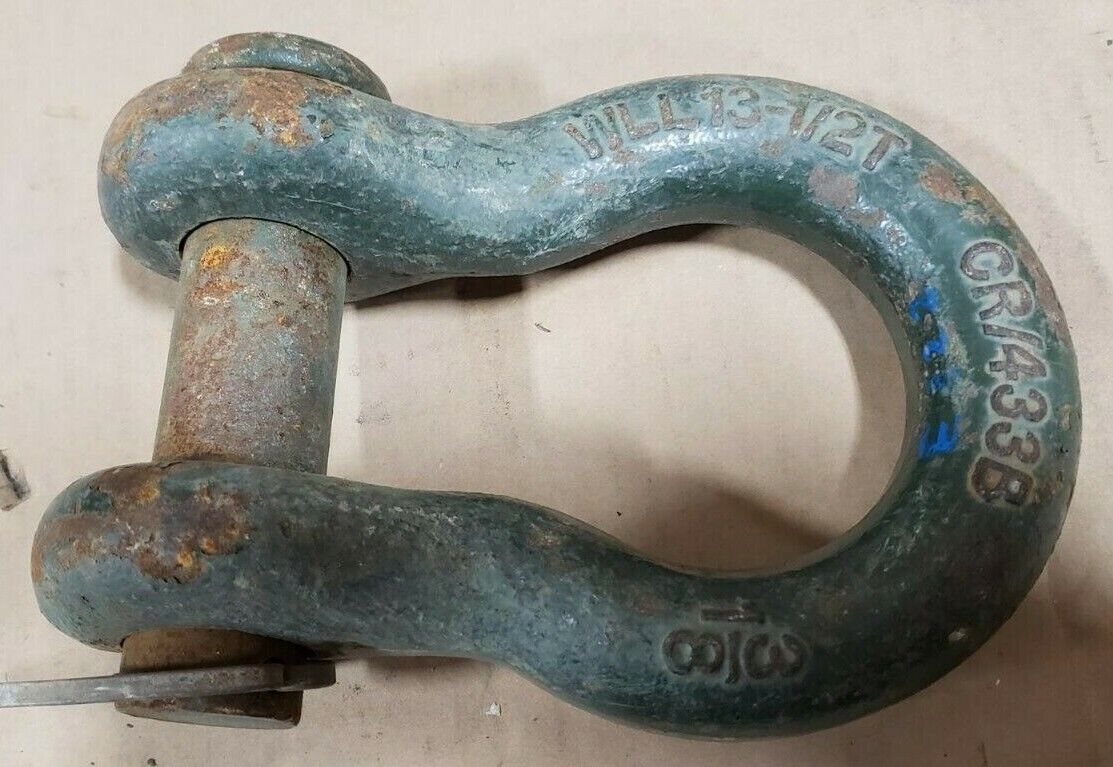 13-1/2 TON Green STEEL RIGGING/LIFTING SHACKLE WLL13.5 TON 1-⅜"