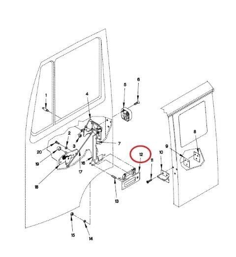 FMTV, LMTV VEHICULAR A PAIR EXTERIOR DOOR HANDLE KIT 12417493-001, 12417493-002