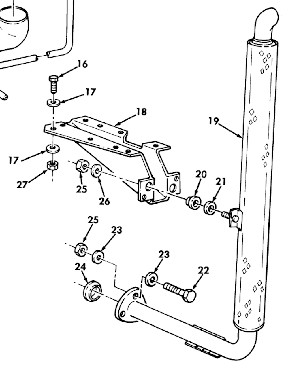 Army Green Deep Water Fording Exhaust Pipe Kit with Mounting Bracket for HMMWV