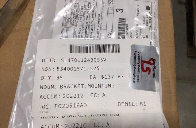 NEW MILITARY MRAP BAE SYSTEMS 4300138 MOUNTING BRACKET SENSOR 5340-01-571-2525