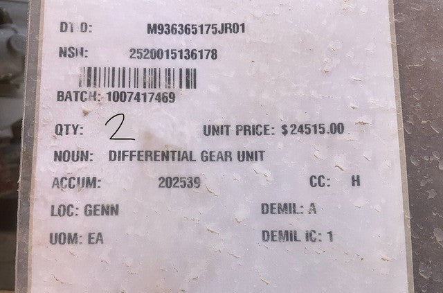 Differential Gear Unit 10651060-011PEG NSN 2520-01-513-6178 - photo 5