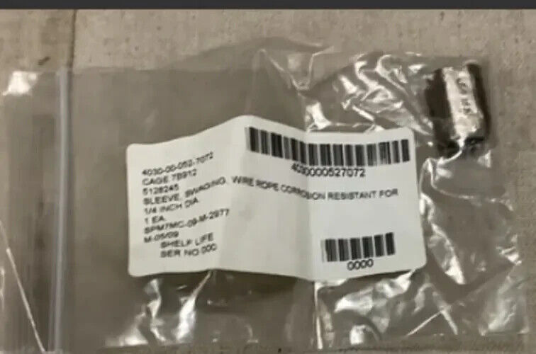 NEW ESCO 5128245 STAINLESS STEEL 1-PIECE SWAGE SLEEVE, 1/4 IN 4030-00-052-7072