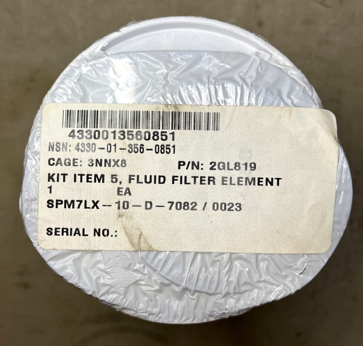 MRAP- M-ATV OSHKOSH 2GL819 WATER SEPARATOR FLUID FILTER ELEMENT 4330-01-356-0851