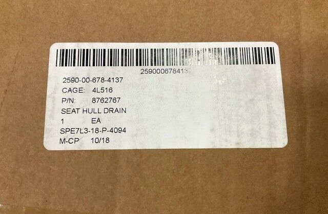 M60A1 & M48A5 TANK ONODI 8762767 HULL DRAIN POPPET VALVE SEAT 2590-00-678-4137