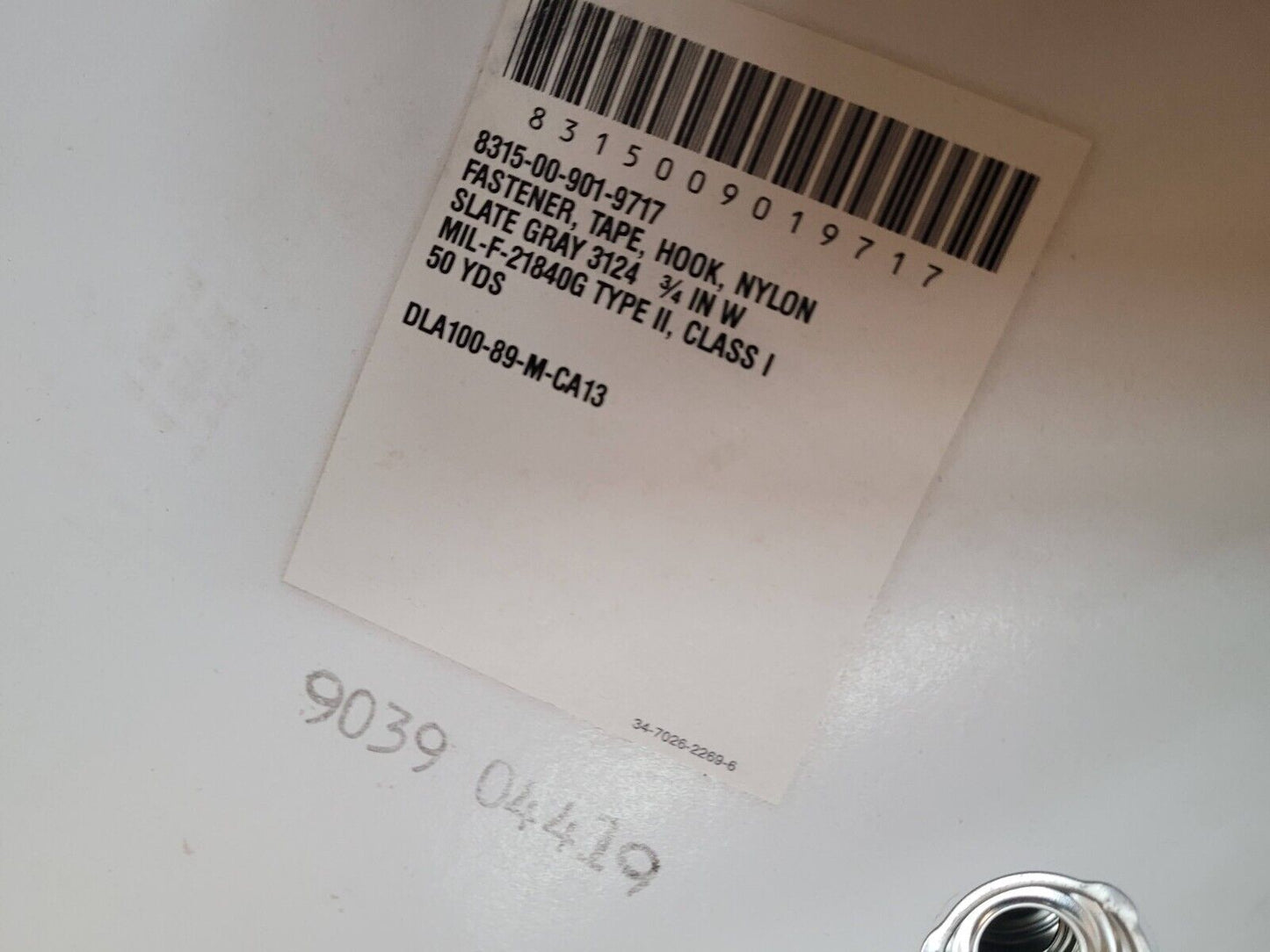 50 YDS 3/4" NYLON FASTENER TAPE MIL-F-21840G HELICOPTER BLACK HAWK UH-60A