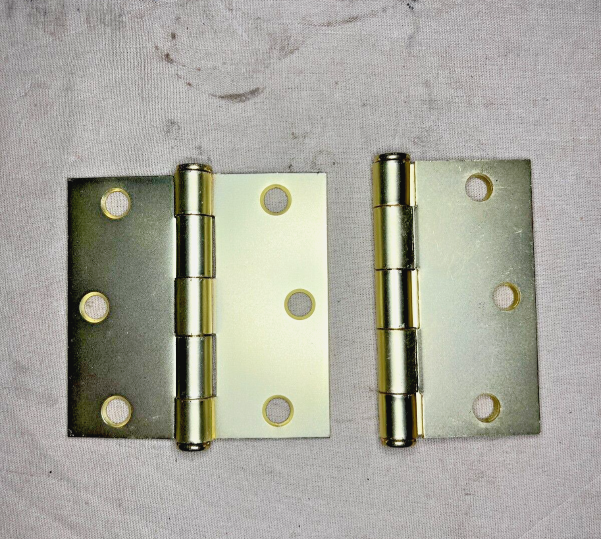 LIGHT DUTY ULTRA 3" X 3" BRASS PLATED SQUARE BUTT HINGE - PAIR 5340-00-664-1328