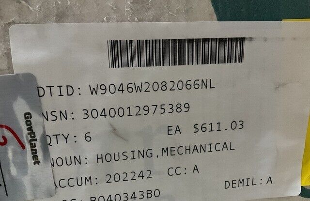 FORKLIFT DED 6000 LB, 1000M 4001899 MECHANICAL DRIVE HOUSING 3040-01-297-5389