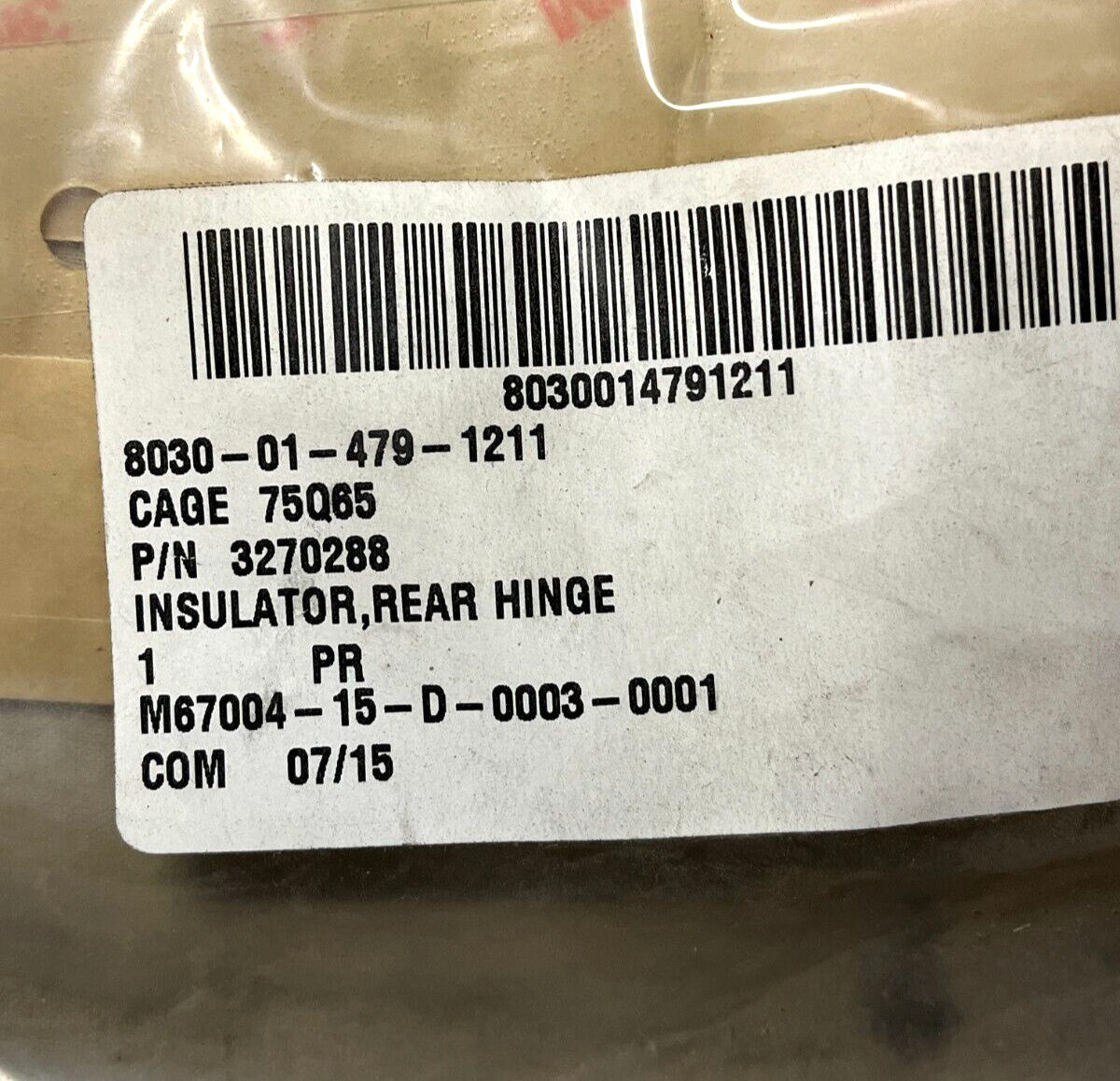 GENUINE 3M 3270288 REAR INSULATOR HINGE 8030-01-479-1211 USA