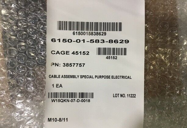 Genuine Oshkosh 3857757 Electrical Cable Assembly RCU 216.0 DK Fits MRAP-MATV