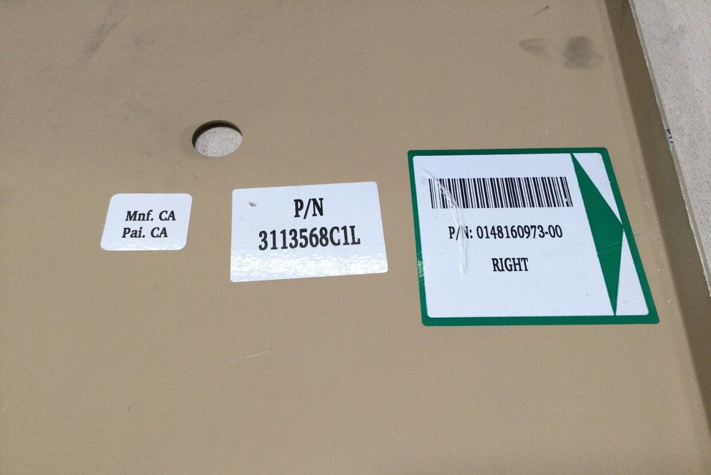 MRAP PANEL,REAR COVER RIGHT 3113568C1L 0148160973-00 2590-01-555-4898 NOS