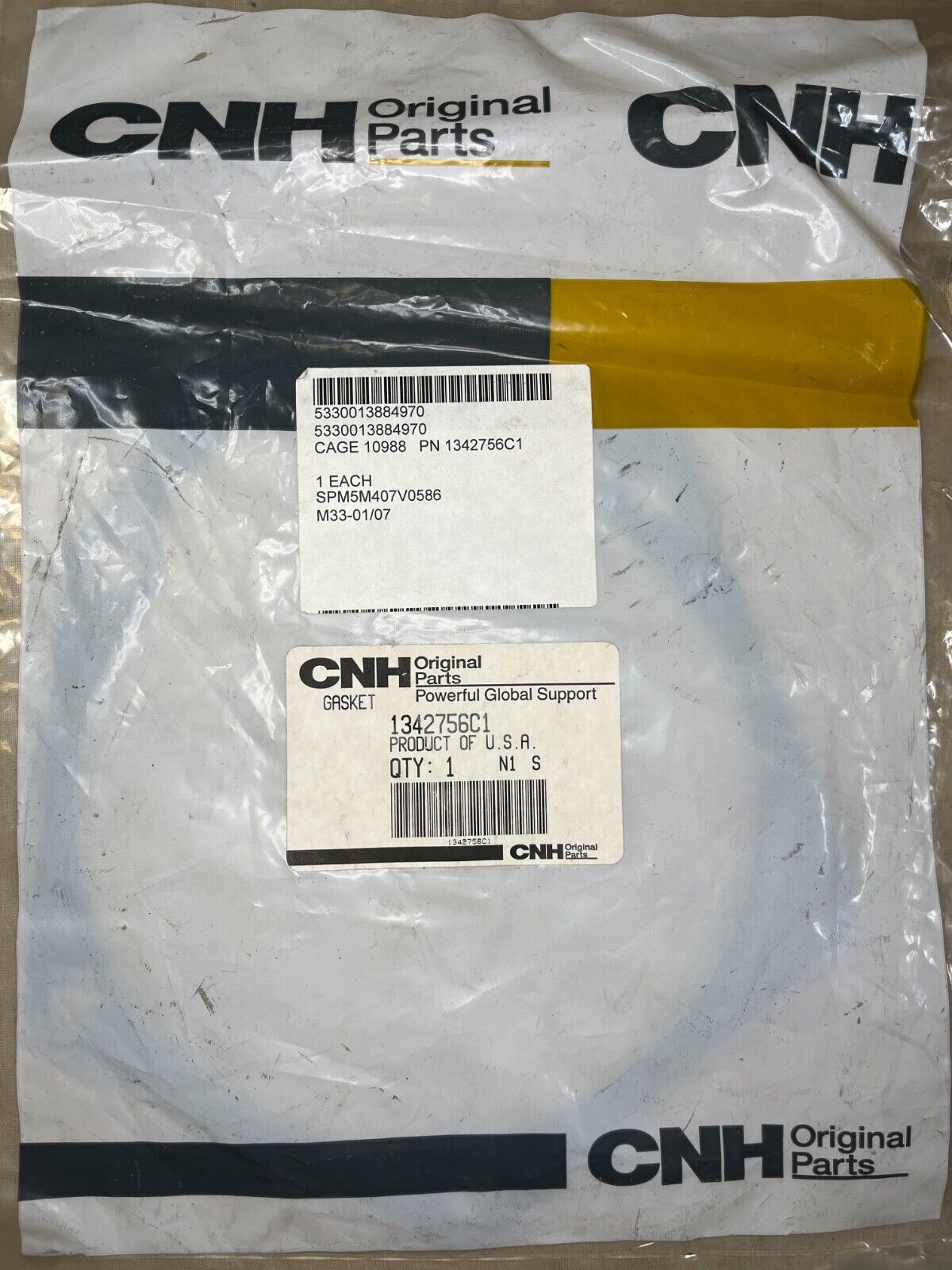 GENUINE OEM CNH INDUSTRIAL 1342756C1 GEAR COVER GASKET A58615 5330-01-388-4970