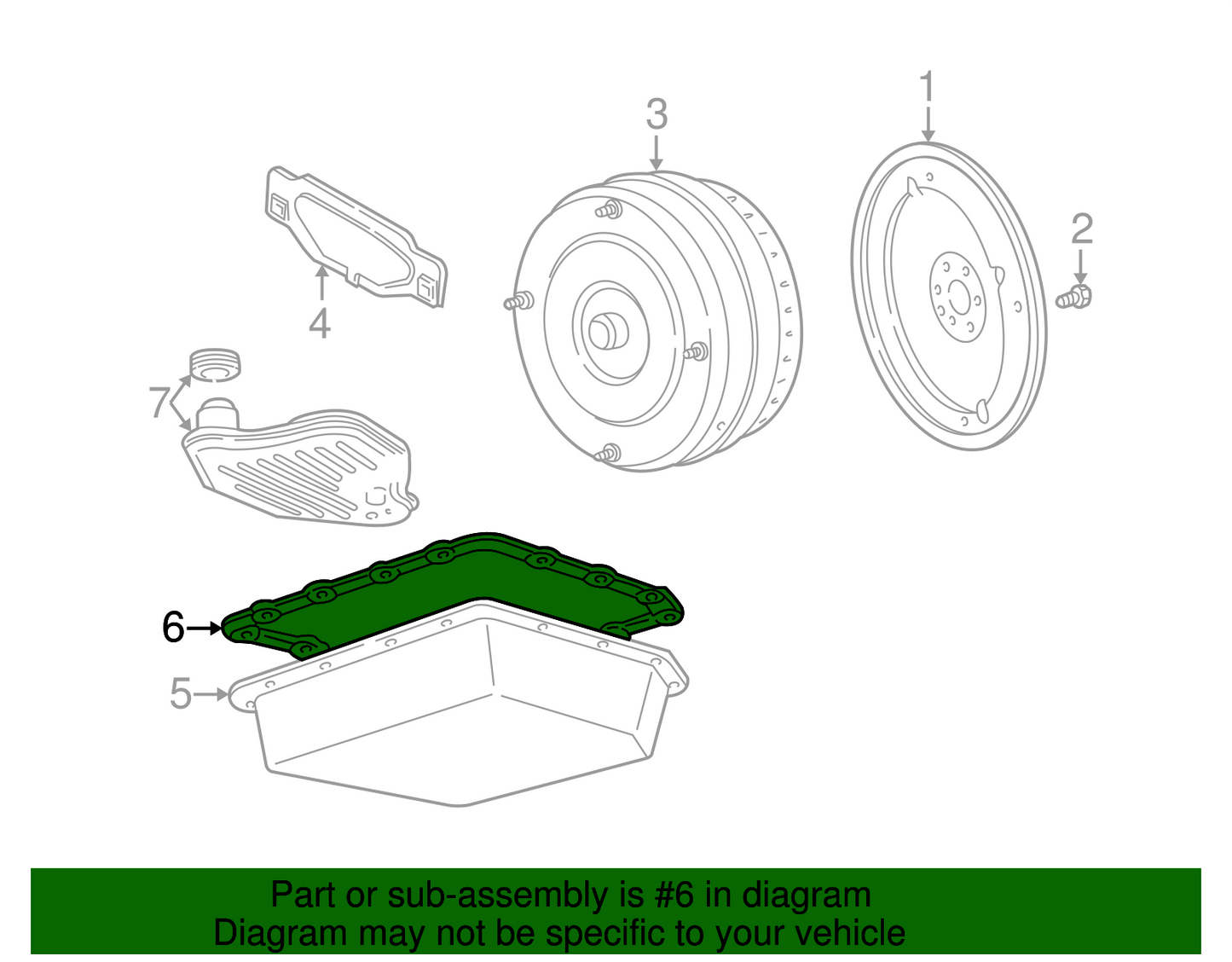 GENUINE FORD LINCOLN F2VY-7A191-A AUTOMATIC TRANSMISSION PAN GASKET F2VY7A191A