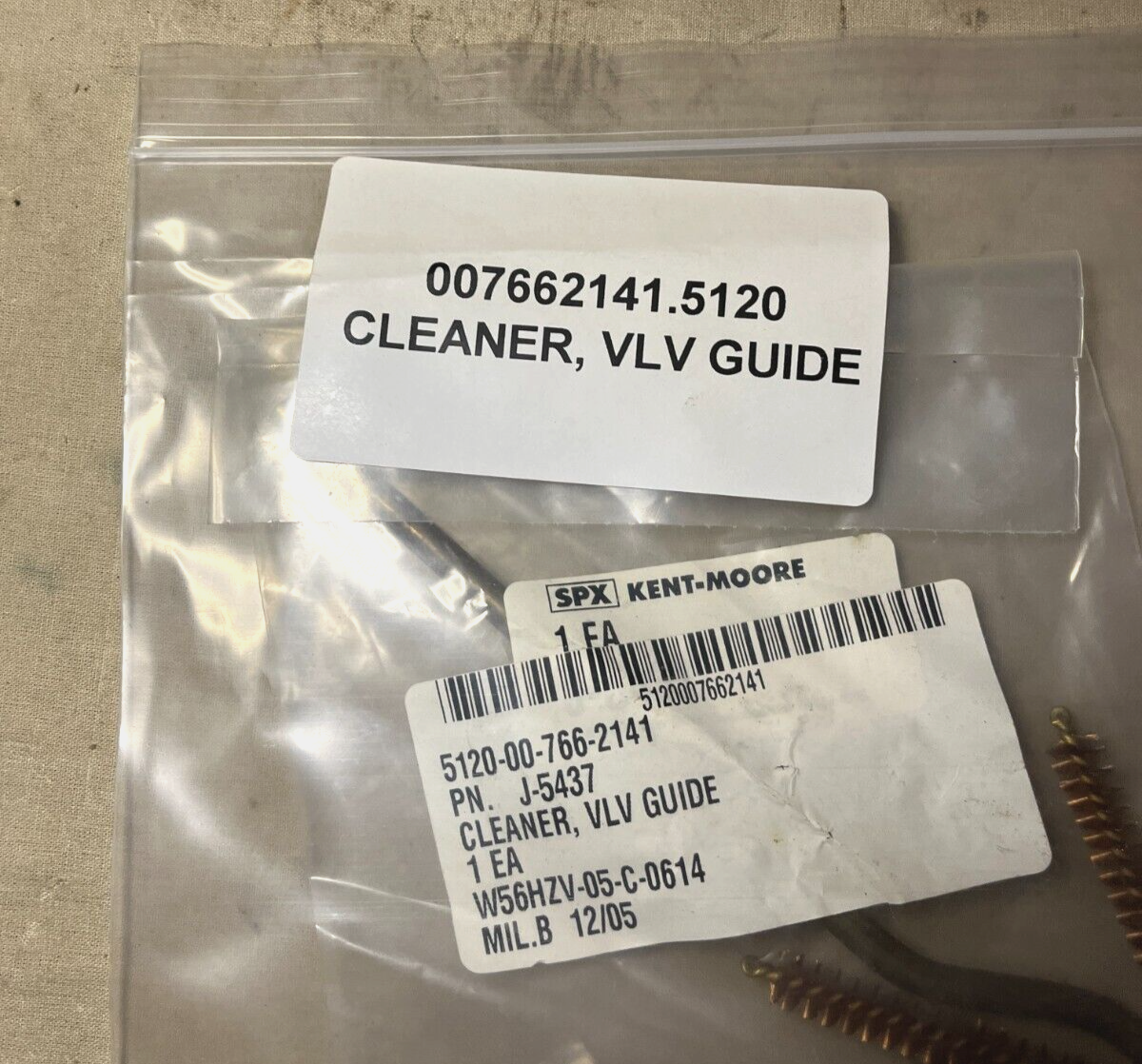 KENT-MOORE J-5437 DETROIT DIESEL VALVE CLEANING BRUSH 2KM126 5120-00-766-2141