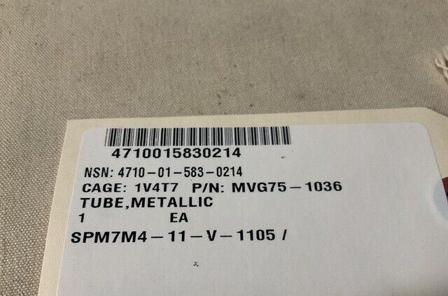 MRAP - M-ATV UI MVG75-1036 METALLIC TUBE, SUCTION PIPE 25KP961 4710-01-583-0214
