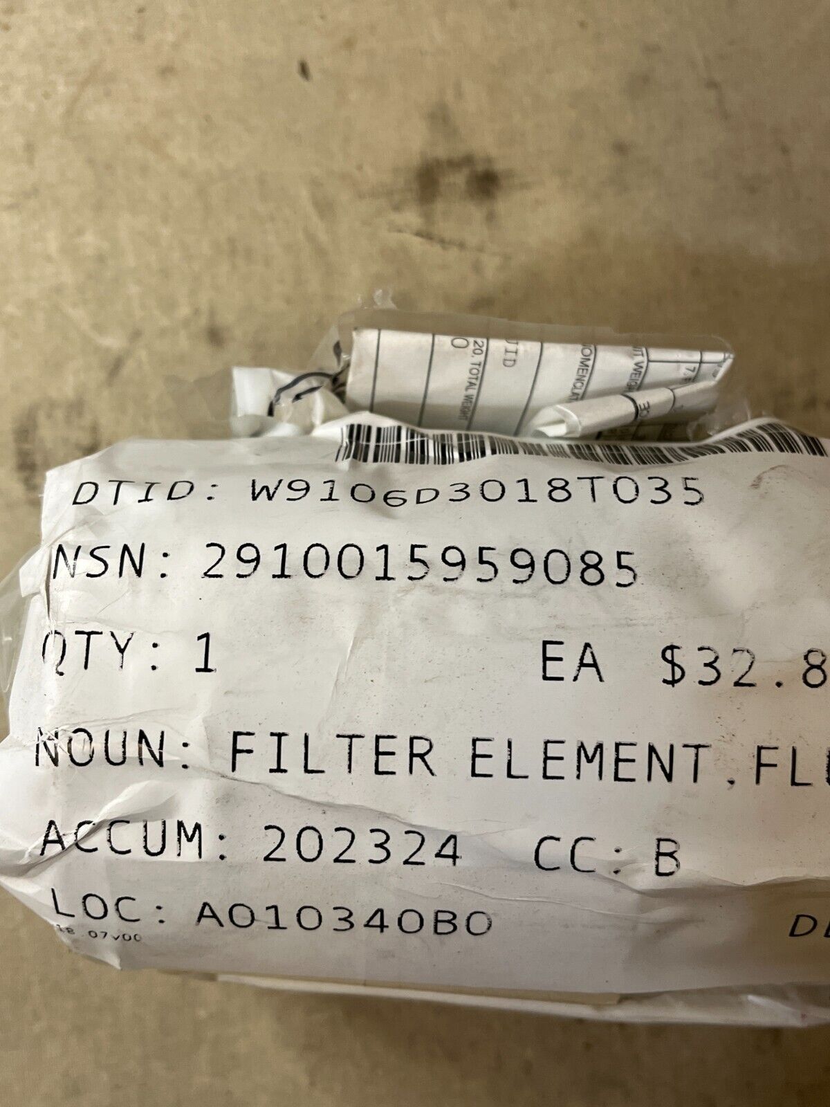 NEW GENERATOR DIESEL ENGINE CUMMINS FF5638 FLUID FILTER ELEMENT 2910-01-595-9085