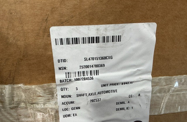 Axle Shaft M1117 NSN 2520-01-478-0369 - photo 8