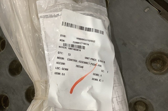 Push-pull Control Assy 12350509 NSN 2590-01-271-0278 - photo 8