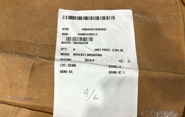 M1000 CHETTL TRAILER DRS SYSTEM SW34446-2 MOUNTING BRACKET 5340-01-440-2222