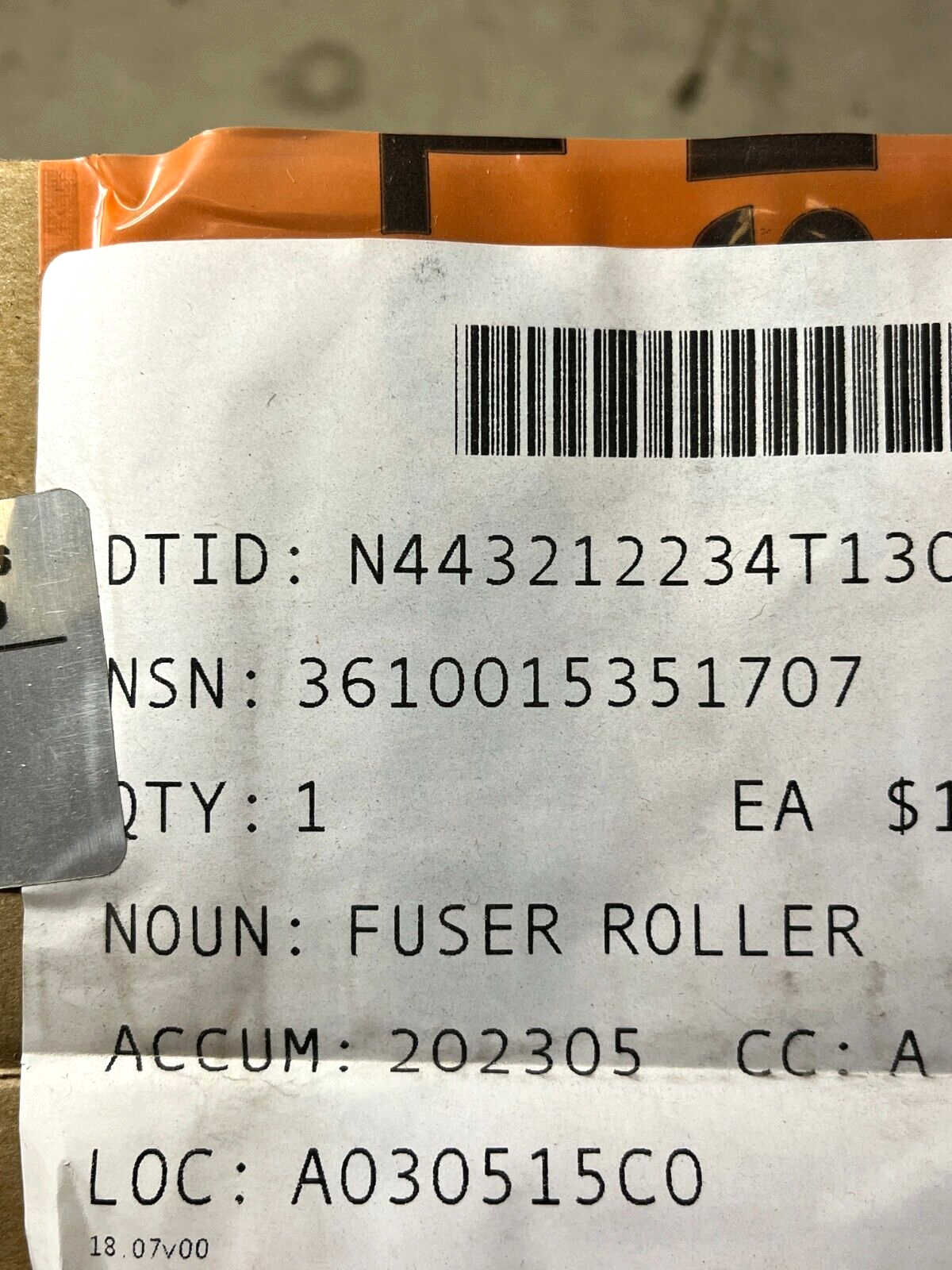 RM1-8316/RM1-8609-000CN HP MOTOR FUSER (M4) FOR XEROX LASERJET 3610-01-535-1707