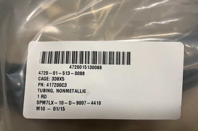 MRAP NAVISTAR 417200C3 TUBE NYLON 1/2" x 50" OD BLACK 2643446R1 4720-01-513-0088