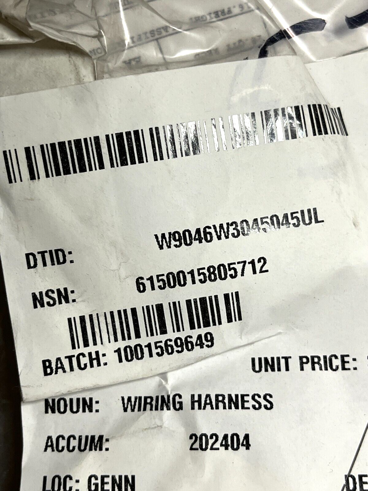MRAP-RG-31 NYALA BAE SYSTEMS R0097047 WIRING HARNESS 6150-01-580-5712