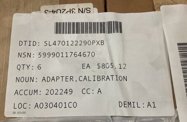 M1150 ASSAULT BREACHER VEHICLE 12303697 ADAPTER, CALIBRATION 5999-01-176-4670