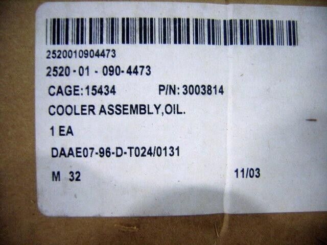 NEW OIL COOLER ASSEMBLY 3003814 MA207-21138 FITS M915, M915A1, M916, M917, M918