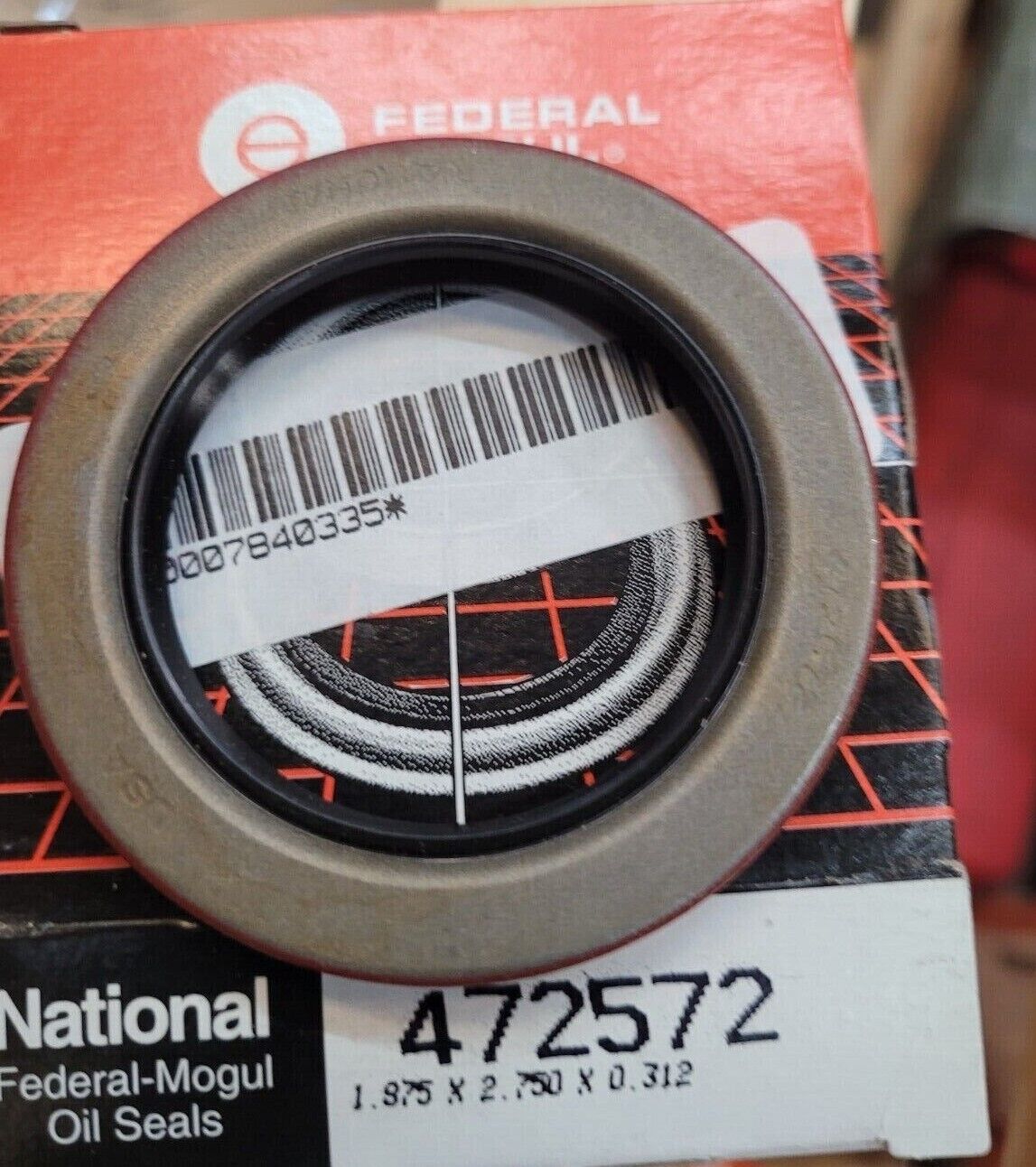 FEDERAL 18657 Shaft Seal, 1-7/8 X 2-3/4 X 5/16", 1.975 2.750 .312 Crw1, Nbr